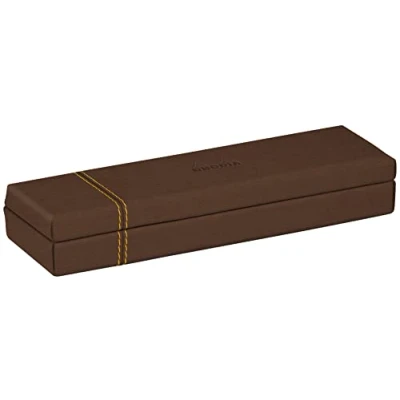 Afbeelding van RHODIA 194509C pennenetui, bronskleurig, 21 x 5,5 3 cm, oranje buitenkant van kunstleer Home Office Rhodiarama organisatie voor kantoor en opslag design