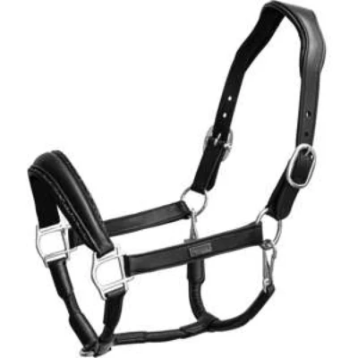 Afbeelding van Equestrian Stockholm Halster Glimmer Anatomic Leather Zwart