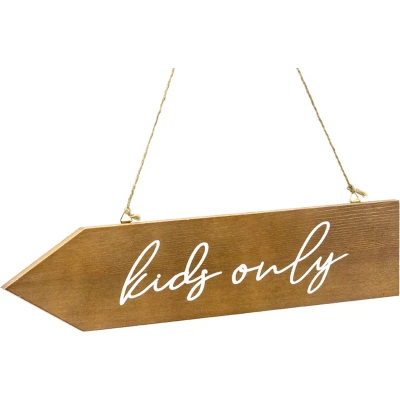 Afbeelding van PartyDeco Wegwijzer kids only Speelfiguur Hout
