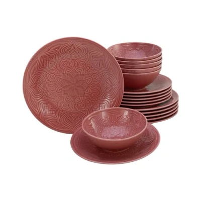 Afbeelding van CreaTable, 21624 Serie Orient Mandala 18 delig porseleinen tafelservies, vaatwasser en magnetronbestendig, gemaakt in Europa