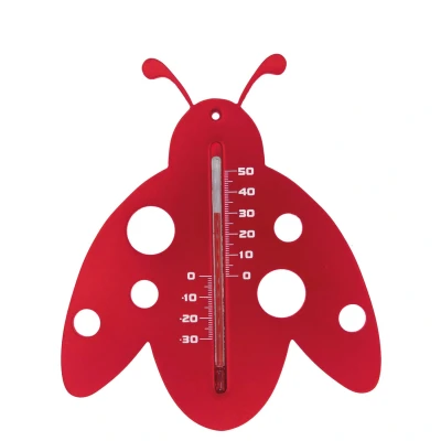 Afbeelding van Nature Muurthermometer Lieveheersbeestje Thermometer Rood