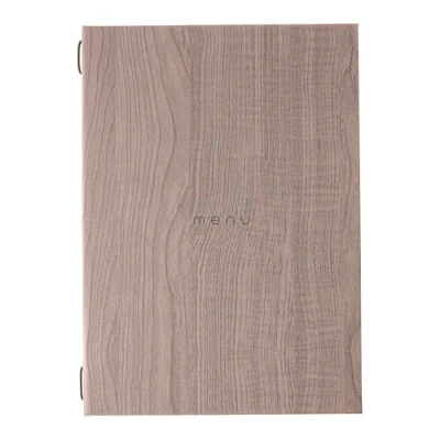 Afbeelding van DAG Style, Porte Menu Restaurant A5 Line Italy, avec inscription &quot;menu&quot; Couleur Chêne, PU, 100% Made in Italy