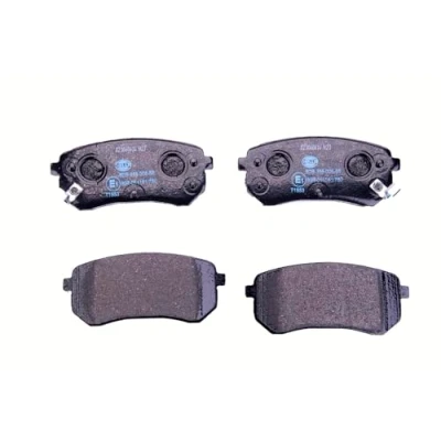 Afbeelding van HELLA 8DB 355 006 581 Remblokkenset Met akoestische slijtagewaarschuwing KIA: Picanto I, II, Box Body / Hatchback, HYUNDAI: i10 I