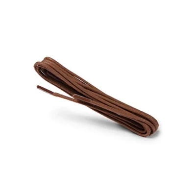 Afbeelding van Kaps Fijne gewaxte ronde veters, 2 mm kwaliteit, veters van 100% katoen, voor casual en modieuze schoenen, gemaakt in Europa, 1 paar, vele mooie kleuren lengtes, 49 Cognac