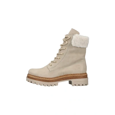 Afbeelding van Rieker Snowboots, Dames, Maat: 37, Beige Hoogwaardig imitatieleer