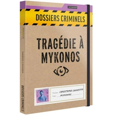 Afbeelding van Platonia Games Criminele Records Tragedie in Mykonos Wrede Einde Van De Carrière voor Christoffel Cannette Escape Game Bordspel Meeslepend en Collaboratief Onderzoeksspel