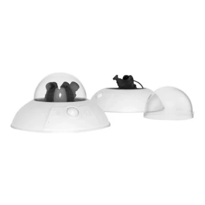 Image de MOBOTIX DualDome D16B Caméra de surveillance réseau (pas lentille) dôme extérieur à l&#039;épreuve du vandalisme / résistant aux intempéries couleur 2 x 6 000 pixels 6144 2048 audio LAN 10/100 MJPEG H.264 MxPEG PoE Clas