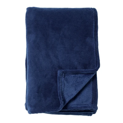 Afbeelding van Dutch Decor HARVEY Plaid 150x200 cm superzachte deken van fleece Insignia Blue blauw