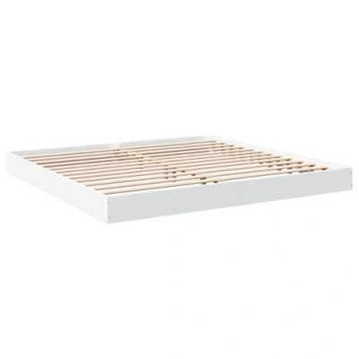 Image de vidaXL Cadre de lit sans matelas blanc 180x200 cm bois d&#039;ingénierie842000