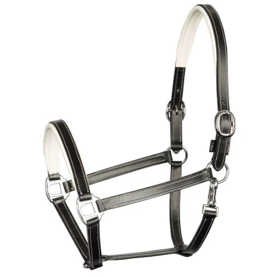 Afbeelding van Harry&#039;s Horse Halster Elegance Leder Zwart Cob