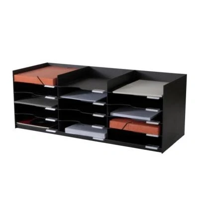 Image de Trieur multicases horizontal Noir Paperflow