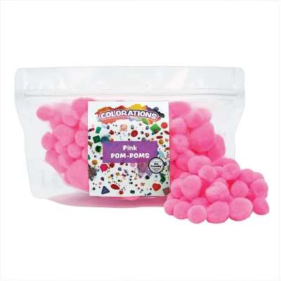 Afbeelding van Colorations Pom Poms Roze, 100st.