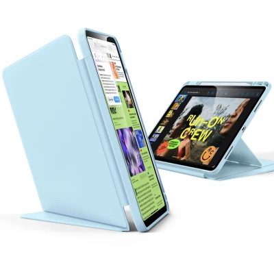 Afbeelding van ESR Flip Hybrid Hoes Geschikt voor Apple iPad Air 13 (2024/2025) Book Case Blauw