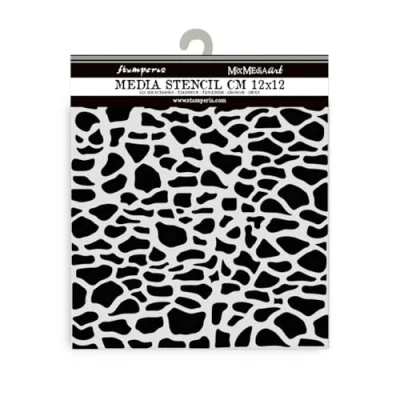 Afbeelding van Stamperia Silent Sea Village Thick Stencil 12x12cm Stones Pattern (KSTDS45)