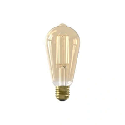 Afbeelding van Calex LED Long Filament Squirrel Cage 4W 240V E27 Gold ST64 verstelbaar
