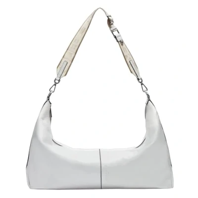 Afbeelding van LIEBESKIND BERLIN Leren Schoudertas Paris Sheep Natural Hobo Bag Cream White Crème