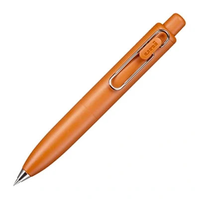 Afbeelding van uni One P Gel Pen 0,38 mm Black Ink (Mandarijn Orange)