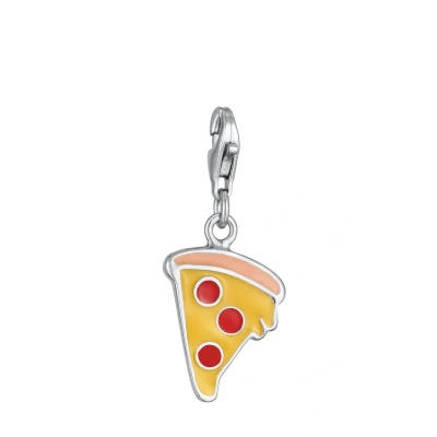 Afbeelding van Elli Pizza Emoji Emaille Hanger, Dames, Maat: One Size, Silber