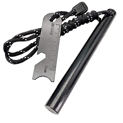 Afbeelding van Newaner Firestem XXL vuurstarter, koord met paracord vuursteker, natuurset, stalen schraper ladder en kurkentrekker, ontsteker voor camping, outdoor survival