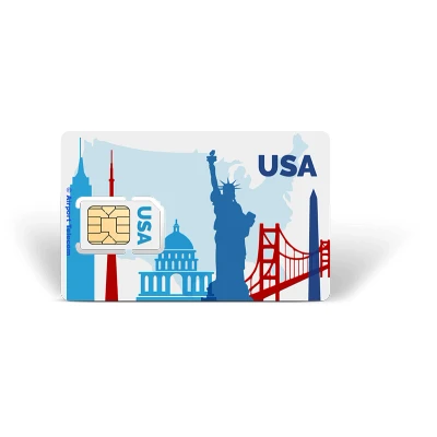 Afbeelding van Simkaart Amerika 12GB Data In Prepaid Met Snel 4G/5G Internet En Bellen Op Reis Noord Airport Telecom