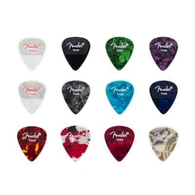 Afbeelding van Fender 351 Dotted Celluloid Picks medium Plectrum set