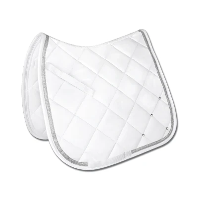 Image de Waldhausen Tapis de Selle Competition Dressage Blanc/Argent Full