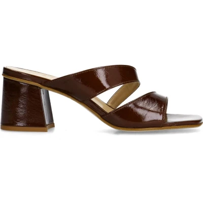 Afbeelding van Sacha Dames Bruine sandalen met blokhak Maat 36