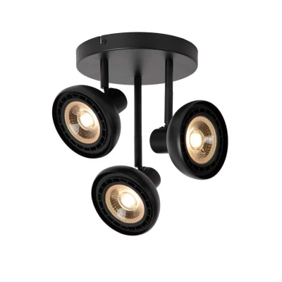 Afbeelding van Lucide SENSAS Plafondspot Ø 25,8 cm 3xES111 Zwart