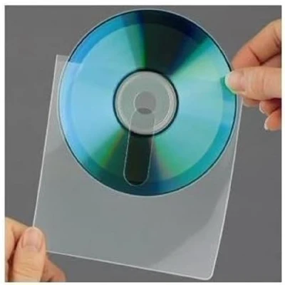 Afbeelding van CD/DVD hoes zelfklevend met duimgreep, permanent Djois
