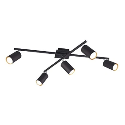 Afbeelding van TRIO MARLEY Plafondlamp Zwart mat excl. 5x GU10 3W