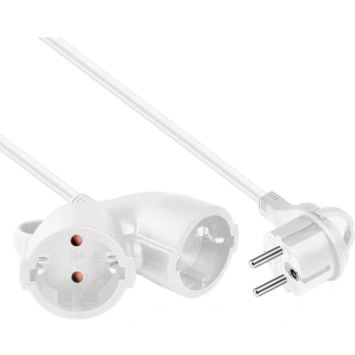 Afbeelding van 10 m Schuko verlengsnoer dubbel