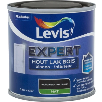 Afbeelding van Levis Expert Lak Binnen Mat Nachtzwart 0.25L