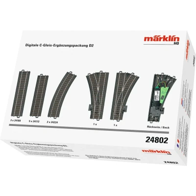 Afbeelding van H0 Märklin C rails (met ballastbed) 24802 Uitbreidingsset Digitaal D2