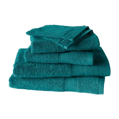 Afbeelding van De Witte Lietaer Washandjes Helene Lake Green 15 x 21 cm 6 stuks Katoen