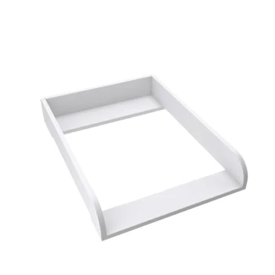 Afbeelding van regalik IKEA Hemnes luieronderlegger, verlenging voor commode 50 cm, afneembaar, luierblad met afgeronde fronten, wit, ABS materiaal, 2 mm, 72 cm x 54