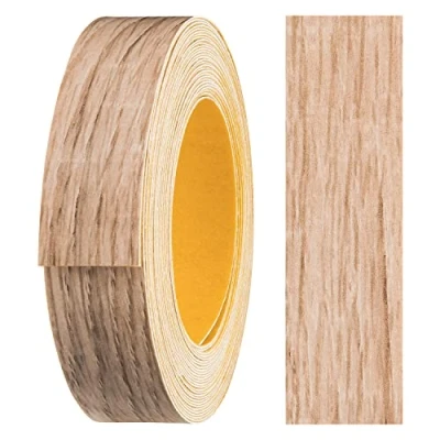 Afbeelding van Haggiy Kantenband, melamine, zelfklevend, 18 mm x 5 m, randband, voor meubels, veilig aanbrengen zonder strijken, fineer planken/houten panelen, Sonoma eiken