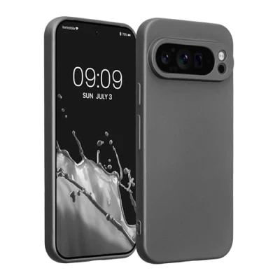Afbeelding van kwmobile metallic telefoonhoesje van TPU geschikt voor Google Pixel 9 Pro Flexible case smartphone In grijs