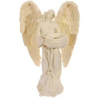 Afbeelding van Boutique Trukado Engel waxinelichthouder Staand 23cm x 14cm Engelenbeeld met