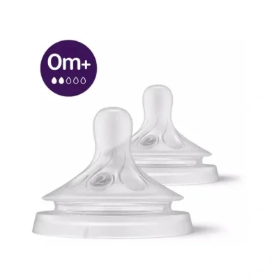 Afbeelding van Philips Avent Fles Spenen Natuurlijke Zuigreflex 2 stuks 0+ maanden T2