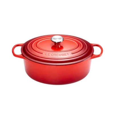 Afbeelding van Le Creuset Gietijzeren Ovale Braadpan In Kersenrood 31cm 6,3l