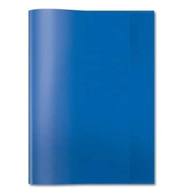 Image de HERMA 7493 Couverture transparente format A4 en film polypropylène résistant et facile à nettoyer pour cahiers scolaires Bleu