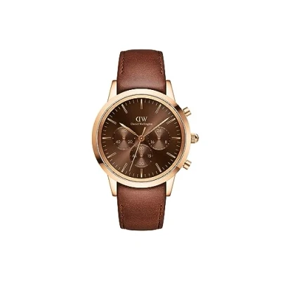 Afbeelding van Daniel Wellington Iconic 42 ST Mawes Amber Chronograaf Rose goldcoloured, Maat: 42, gold coloured