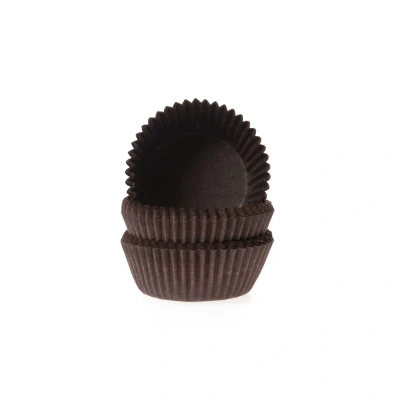 Afbeelding van Cupcake Cups HoM Bruin Petitfour 25x19mm. 100st.