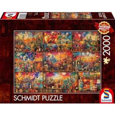 Afbeelding van Schmidt Spiele 59745 puzzel met 2000 stukjes voor reizen boeken en wijn, meerkleurig