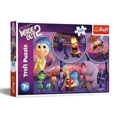 Afbeelding van Trefl Inside Out 2, Kinderemoties puzzel 200 stukjes Kleurrijke met filmfiguren, creatief entertainment, vrije tijd voor kinderen vanaf 7 jaar