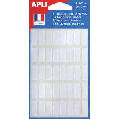 Afbeelding van Agipa witte etiketten in etui ft 30 x 55 mm (b h), 28 stuks, 4 per blad