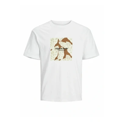 Afbeelding van Jack &amp; Jones Jorsequoia TEE CREW NECK Tshirt print, Heren, Maat: XL, Bright white
