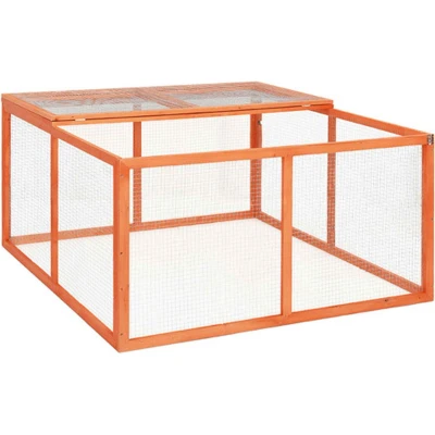 Afbeelding van vidaXL Konijnenhok 124x120x60 cm massief vurenhout