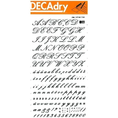 Afbeelding van Apli SDD204F Zwarte transferletters en cijfers 12 mm 179 tekens