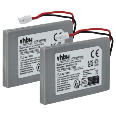 Afbeelding van vhbw Oplaadbare batterij compatibel met Sony Dualshock 3, CECHZC2E, Sixaxis afstandsbediening (600 mAh, 3,7 V, Li Ion)